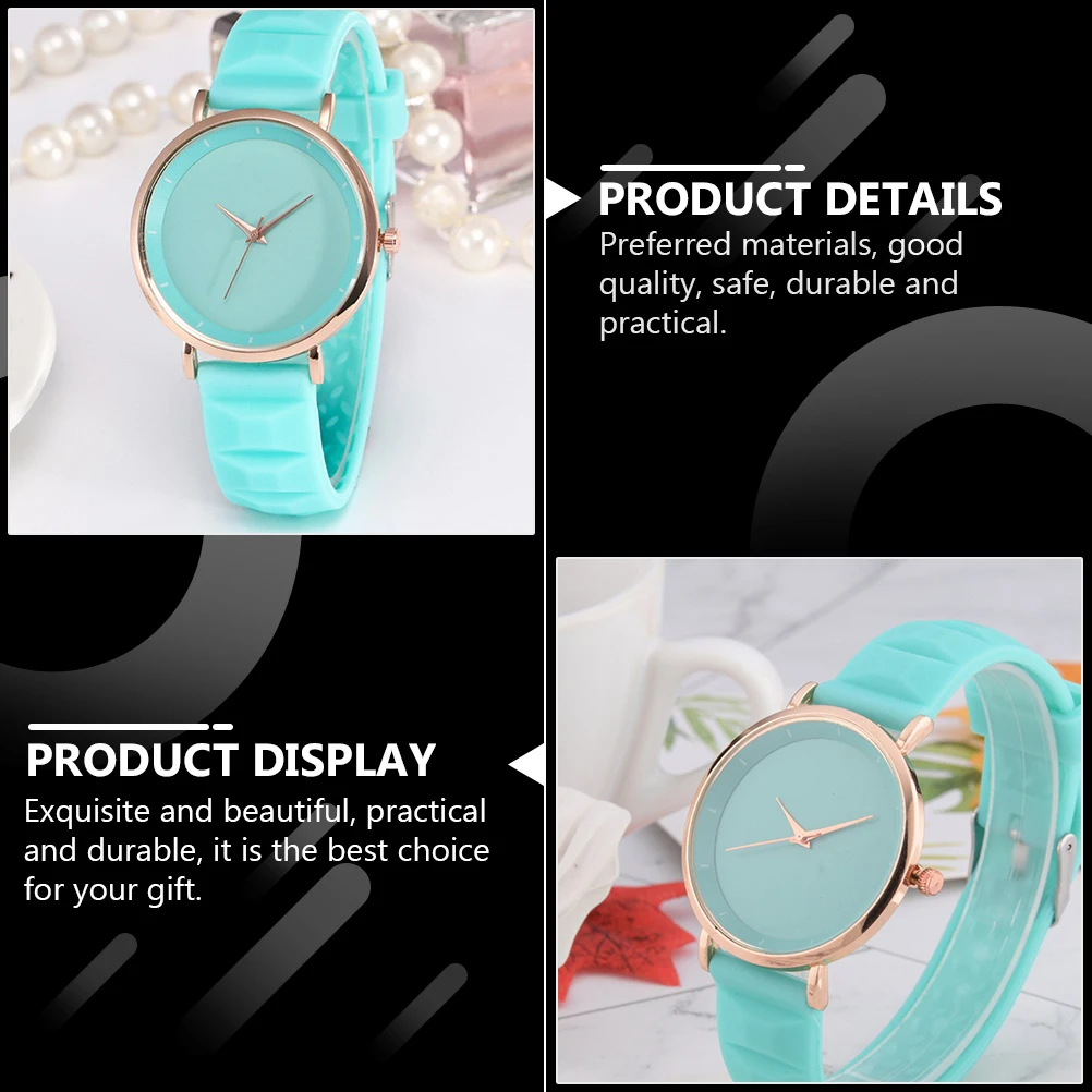 

Women Quartz Watch Ladies Fashion Wrist Watches Casual Silica Gel Glass Durable Practical Female Timepiece Accessories