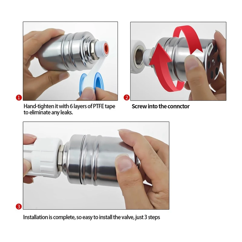 304 Stainless Steel Fully Automatic Water Level Control Float Valve, 1/2In 3/4In Auto Fill Shut Off Water Float Valve