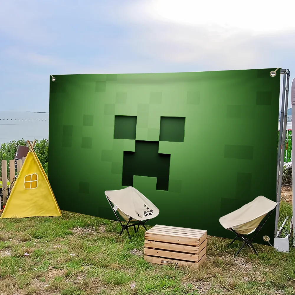 Game flag For Picnic Party Art Home M-Minecrafts Decoration Outdoor Camping Banner