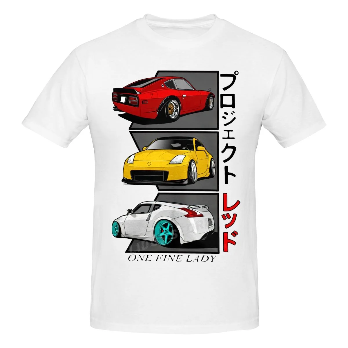 One Fine Lady 240z 350z 370z Jdm Men T Shirt Fast Car Vehicle Vintage Tees Sleeve Round Neck T-Shirt Cotton Plus Size Clothes