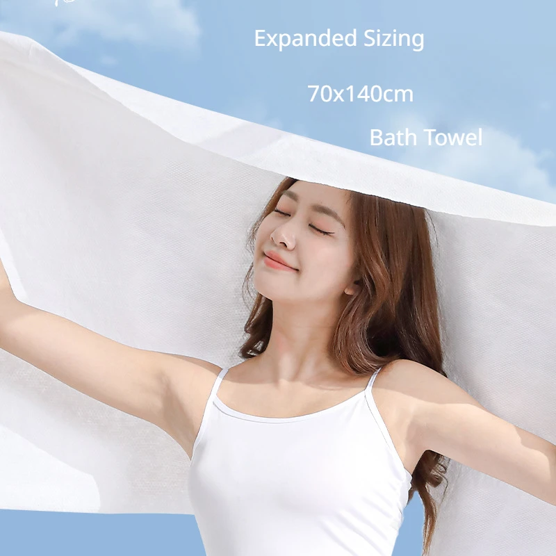 Travel Disposable Bath Towel Disposable Cotton Tissue Soft Travel Quick-Drying Cleansing Trip Shower Towel