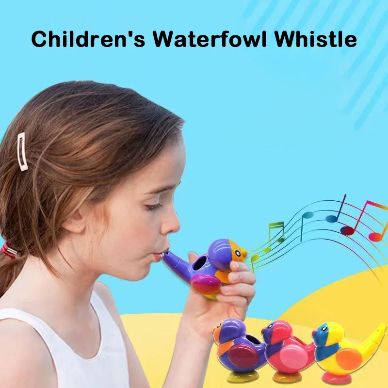 

1Pcs Cute Whistle Bathtime Musical Toy Funny Colorful Water Bird Whistle Kid Early Educational Instrument Toy Gift For Girls Boy