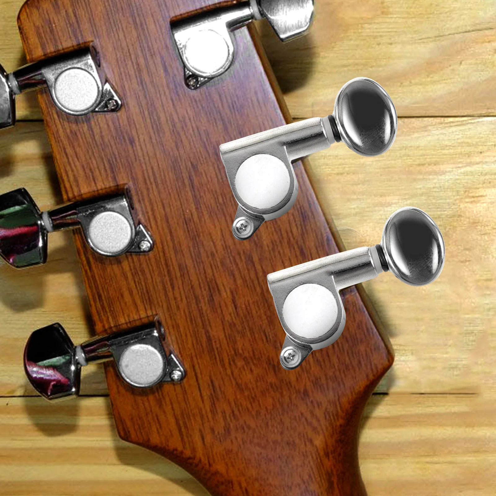 

Guitar Tuner Key Peg Musical Instrument Accessories Silver Acoustic Tuning Machines Guitars Tuners Pegs Metal