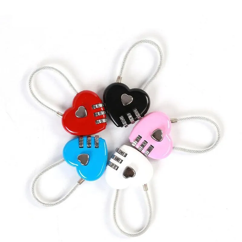 

Новая мини-версия концентрического кодового замка для пары, студенческий дневник, ящик, кодовый замок, тросовый замок с тремя паролями