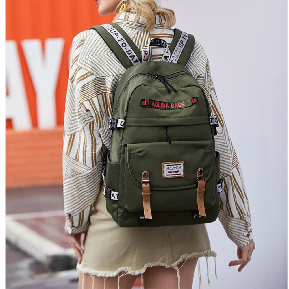 

Large Capacity College Bags School Backpack For Girls High School Bookbags With USB Charging Port Lady Women Travel Backpacks