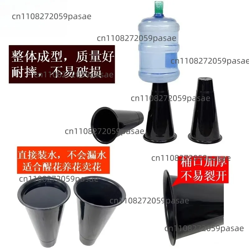 Flower Display Stand with 9 Pcs Buckets Wear-resistant 3-tier Flower Holder Strong Stability Smooth Edges