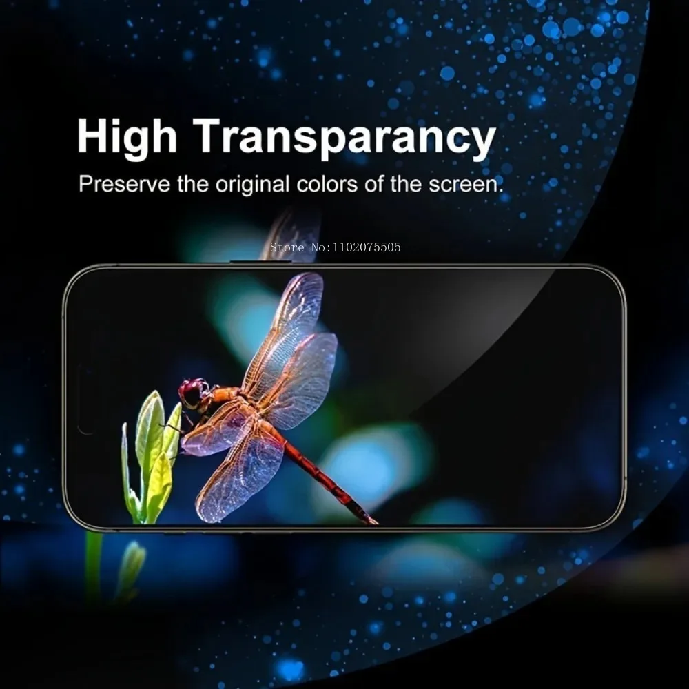 ฟิล์มกระจกนิรภัยขอบดำ 3 ชิ้น + ฟิล์มกันรอยเลนส์กล้อง 3 ชิ้น สำหรับ iPhone 17 Pro 17 Promax 16E 15 Promax 14 Plus Air 11 12 13 Mini