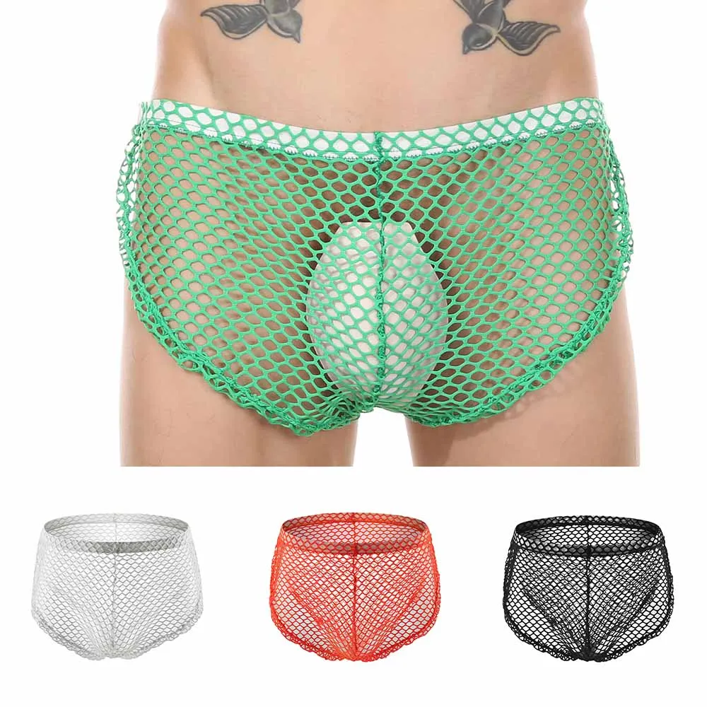 

Men's Sexy Trunks Ultra-Thin Underwear For Hot Erotic See Through Boxer Hollow Out Briefs Quick Dry Shorts Soft Undies Panties