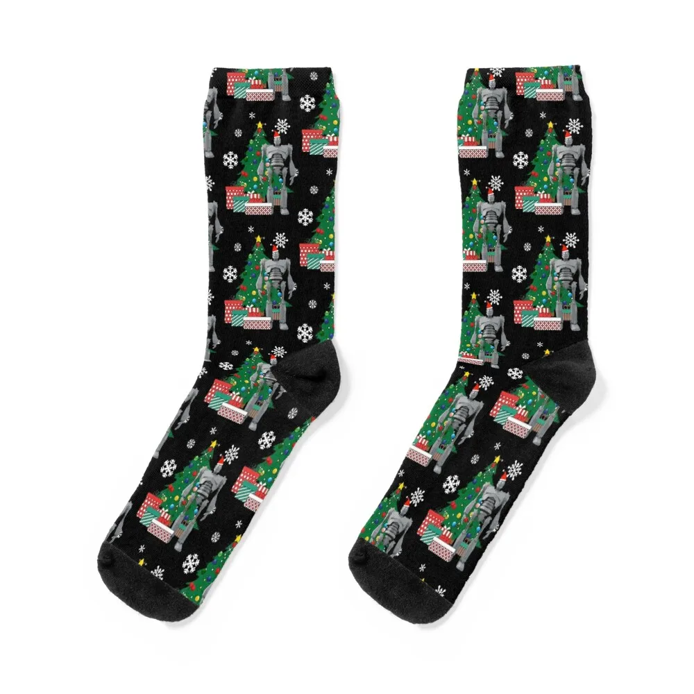

Iron Giant Around The Christmas Tree Socks loose men cotton high quality gifts sports and leisure Socks Ladies Men's