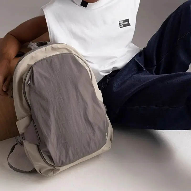 Laptop Backpack Nylon Splash-proof Fashion Simple Office Lady High-Capacity Backpack Unisex