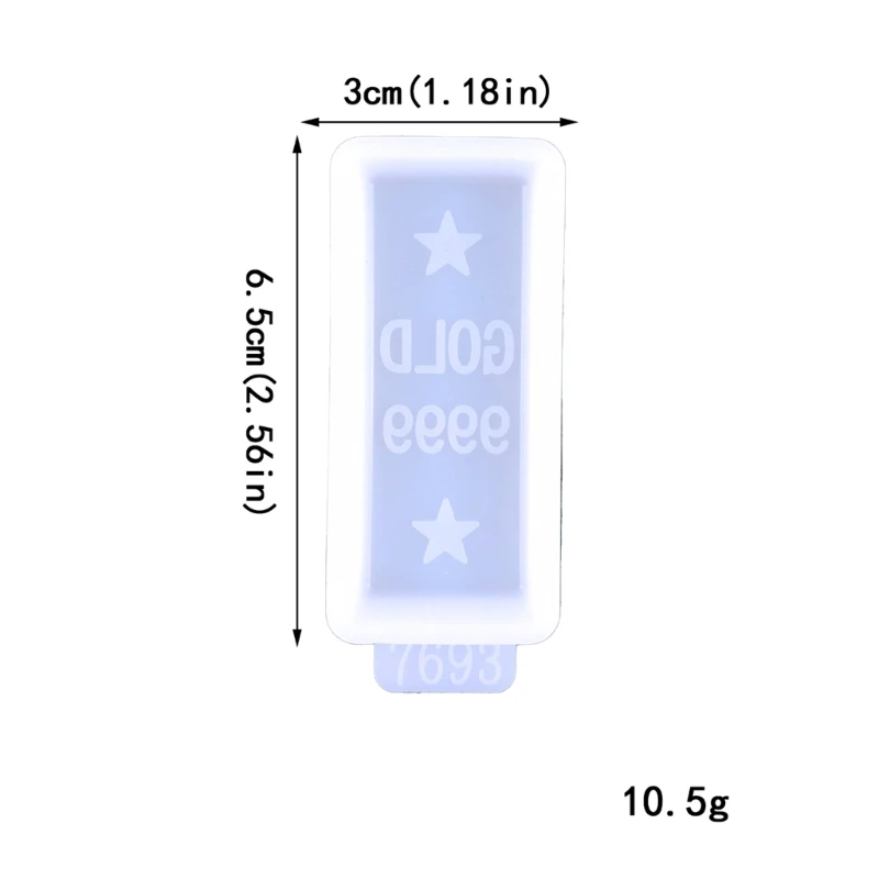 Molde resina silicona con adorno barra dorada 3D, herramienta joyería artesanal, envío directo