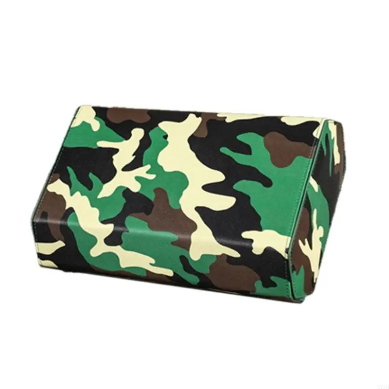 Versatile Camouflages Patterned Cowhides Leather Watch Box Wristwatch Container Fashionable Timepieces Storage Case