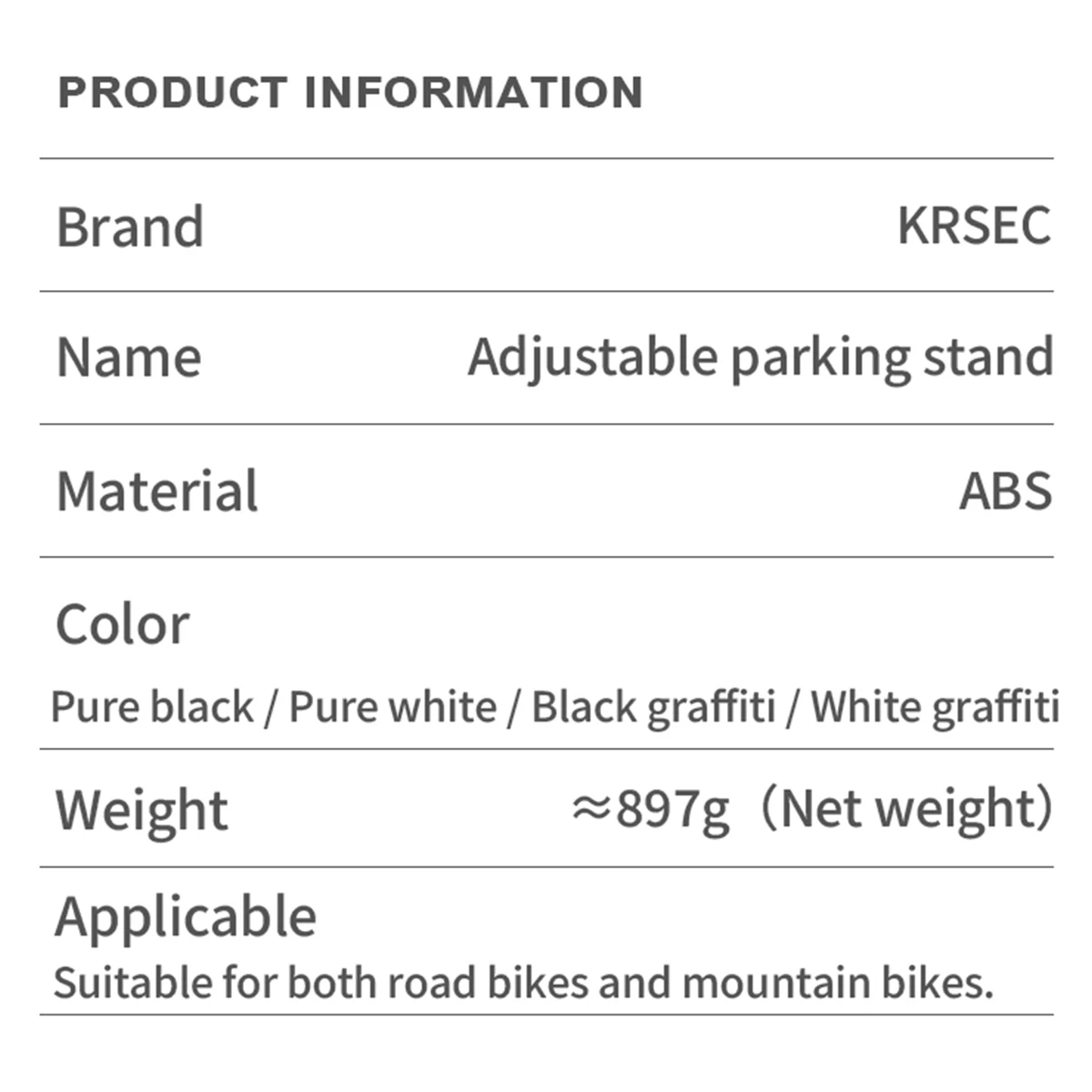 KRSEC Verstellbarer Fahrradparkständer Tragbarer Ständer für Straßen- und Mountainbikes Fahrrad-Aufbewahrungsständer Fahrrad-Zubehör – Detail 2