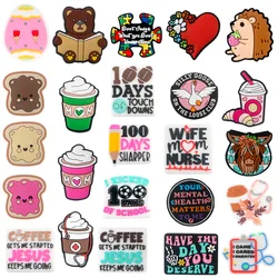 5/10pcs New Silicone Beads Cartoon Puzzle Pencil Coffee Cup Focal Bead For Jewelry Making DIY Necklace Bracelet Accessories