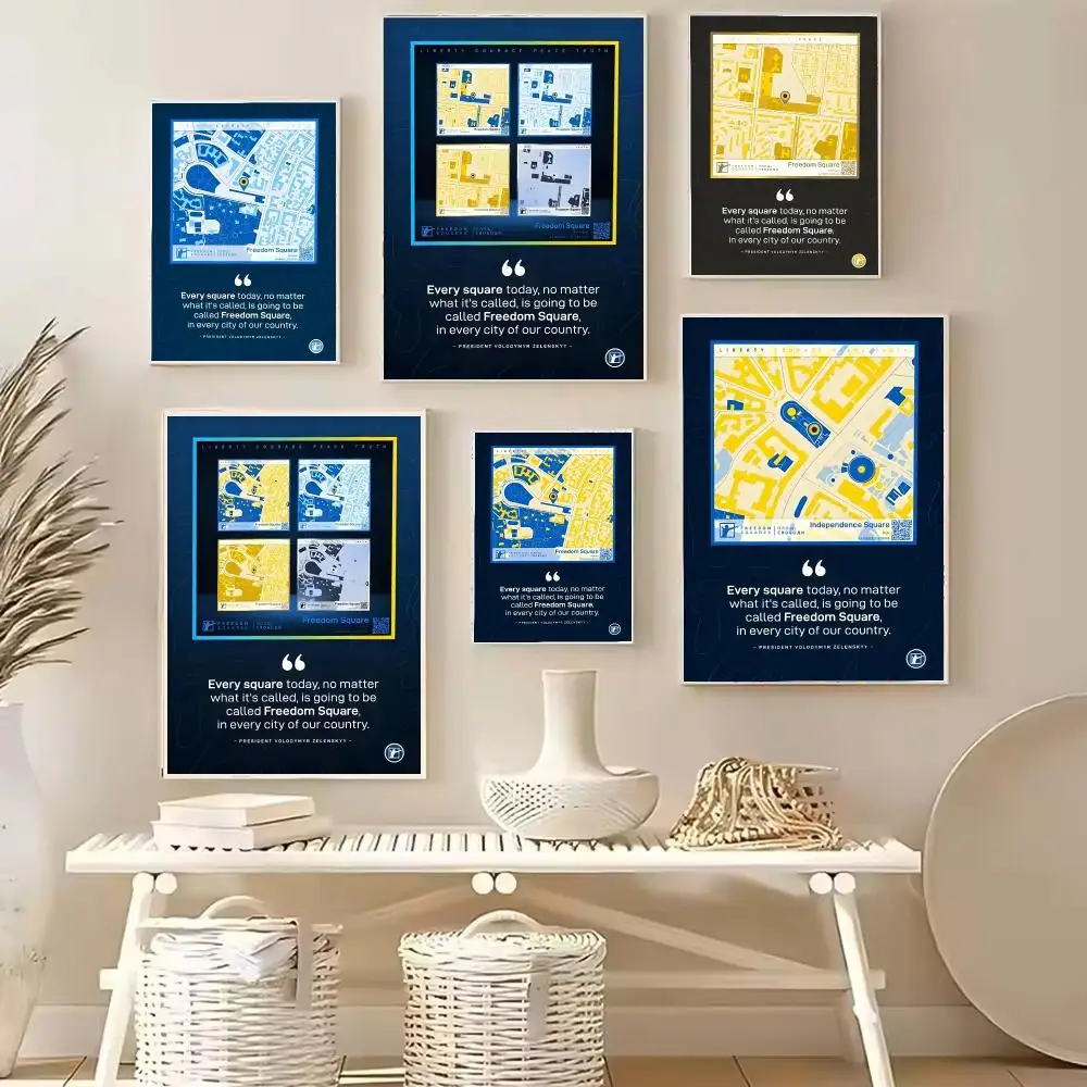 Anime F-Freedom Squares Game Painting Calligraphy Stylish Canvas Poster Wall Art for Home Decor Gift