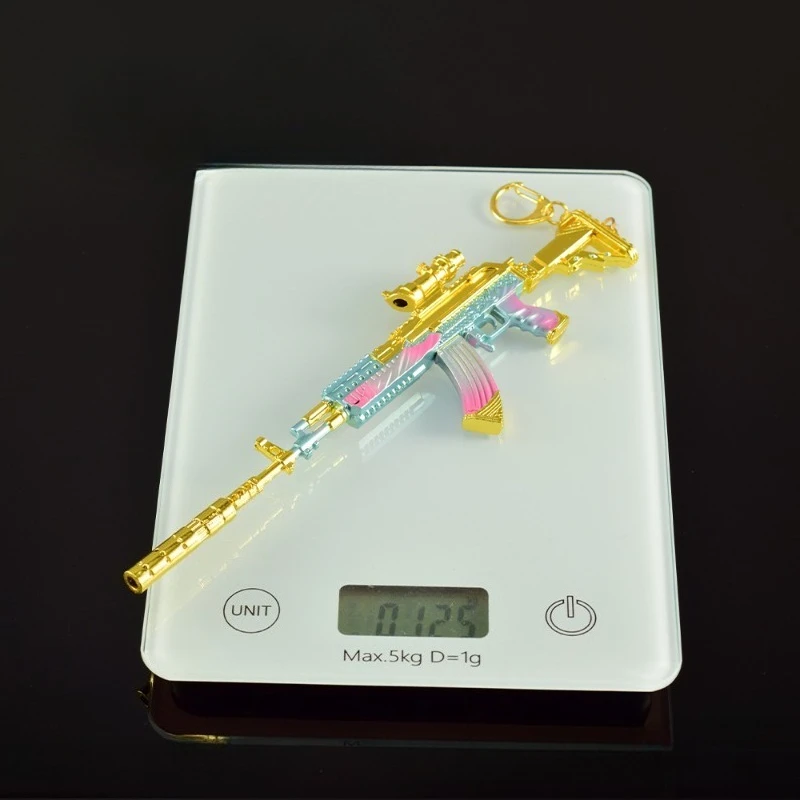 22cm/8.66インチ デルタフォース ゲーム周辺機器 武器モデル オリジナルスキン M762 ディープシー グレースフル メタルクラフト おもちゃの銃 デスクトップディスプレイ