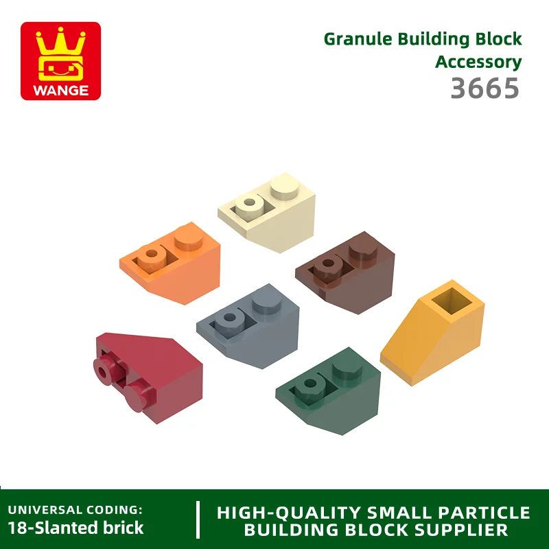 20Pcs/lot 3665 Slope Reverse Building Block Moc Color Accessories Compatible with Brick DIY Children's Toy Assembly Gift Box