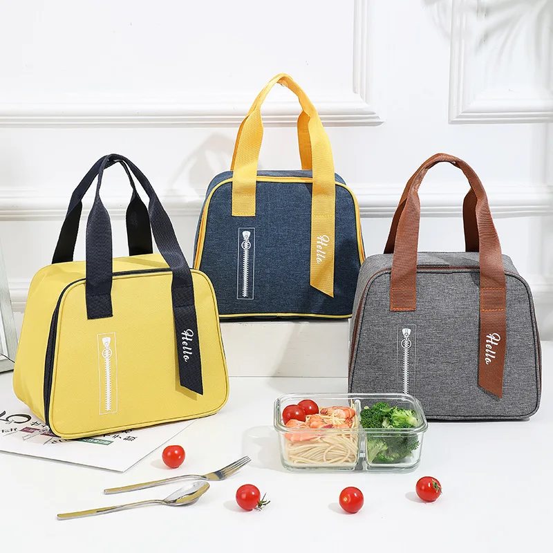 New Portable Lunch Bag New Thermal Insulated Lunch Box Tote Cooler Handbag Lunch Bags For Women Convenient Box Tote Food Bags