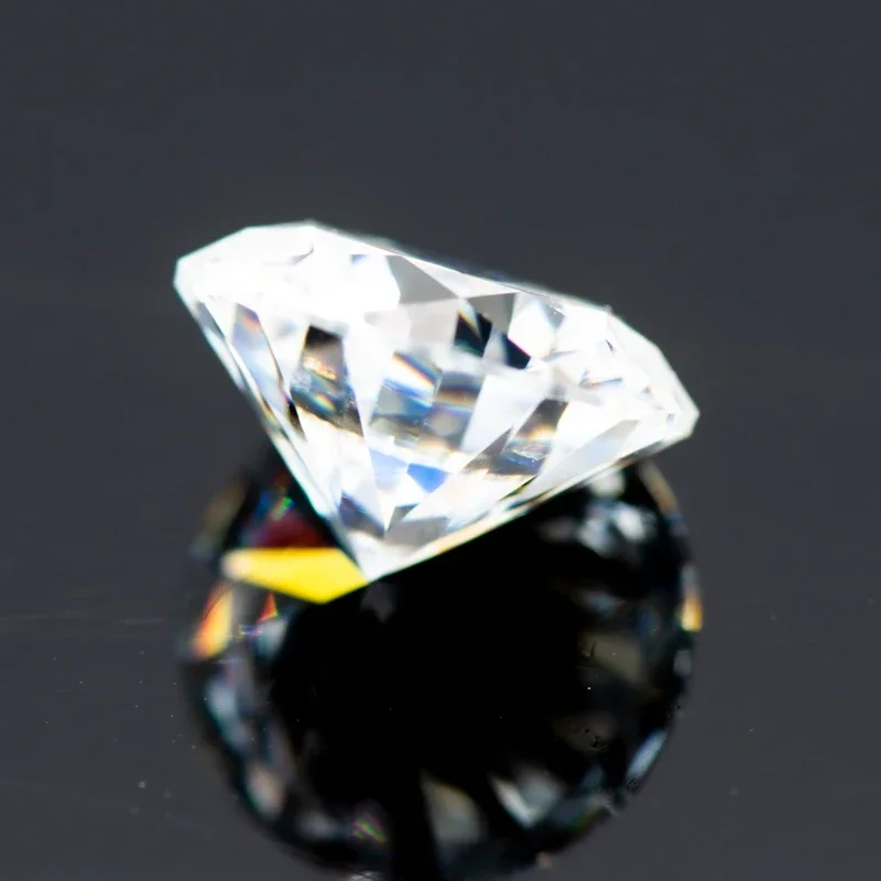 Pedra de moissanite cor d vvs1 corte redondo 0.1ct-12ct com certificado gra atacado moissanite pedras preciosas soltas fabricação de jóias