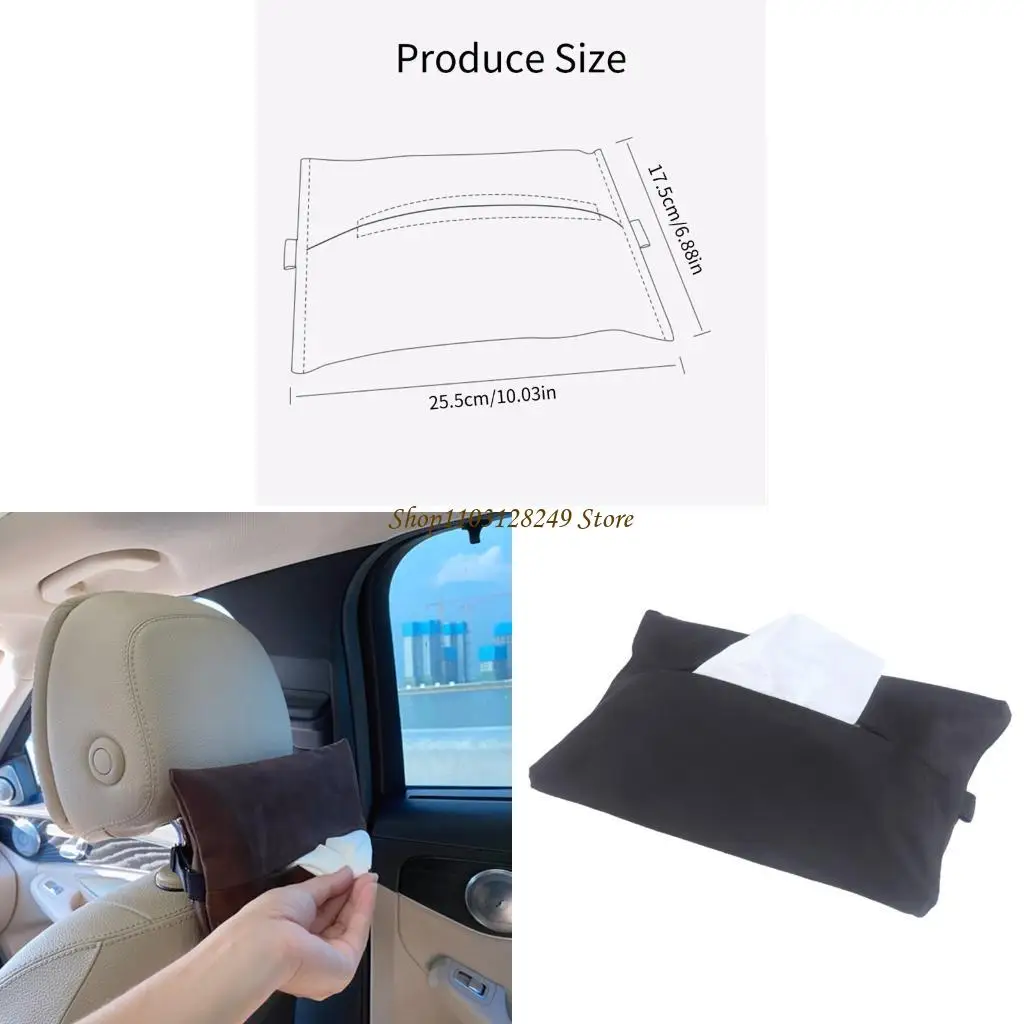 

N5KD Car Paper Towel Bag Interior Headrest Tissue Box Backseat Napkin Holder