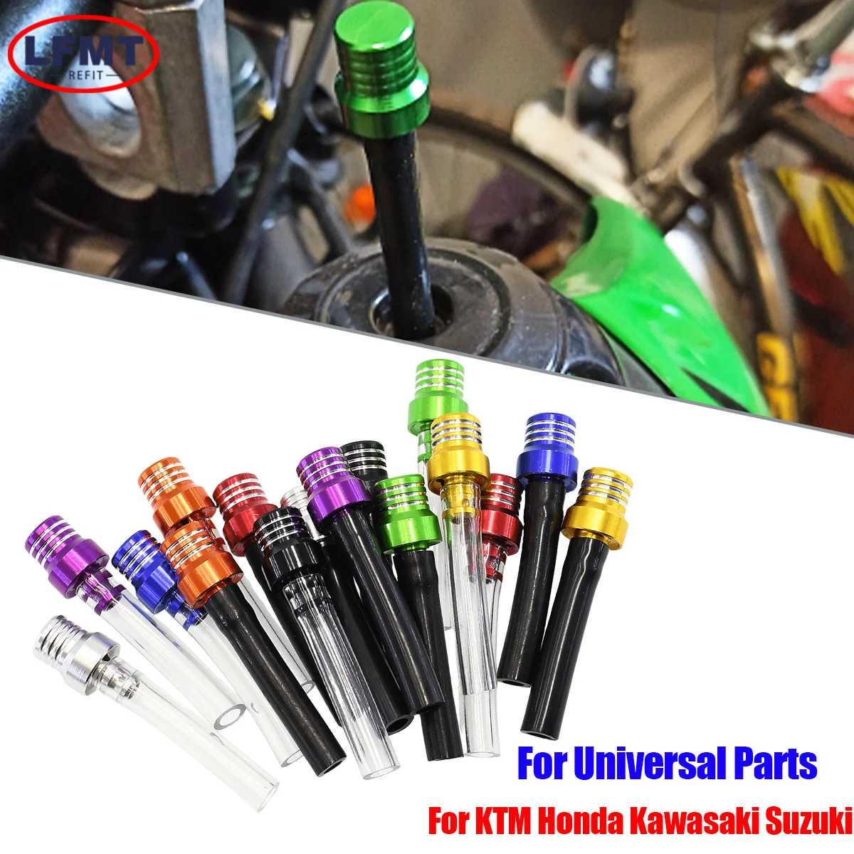 Universal Parts Fuel Tank Air Vent Gas Cap Oil Breather Hose Tube Pit Dirt Bike Chopper Cafe Racer Old School Bobber