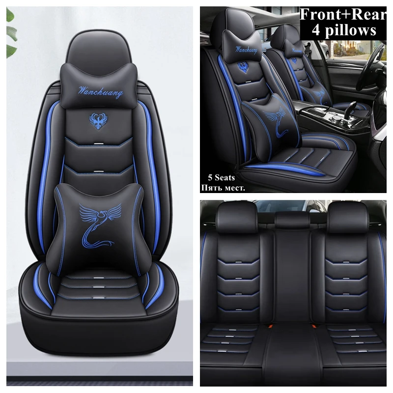 

Front+Rear Full Set Leather Car Seat Cover for Kia Carnival Ceed Cerato K2 K3 K4 K5 Optima Picanto Rio Rio 3 Shuma Soul Sportage