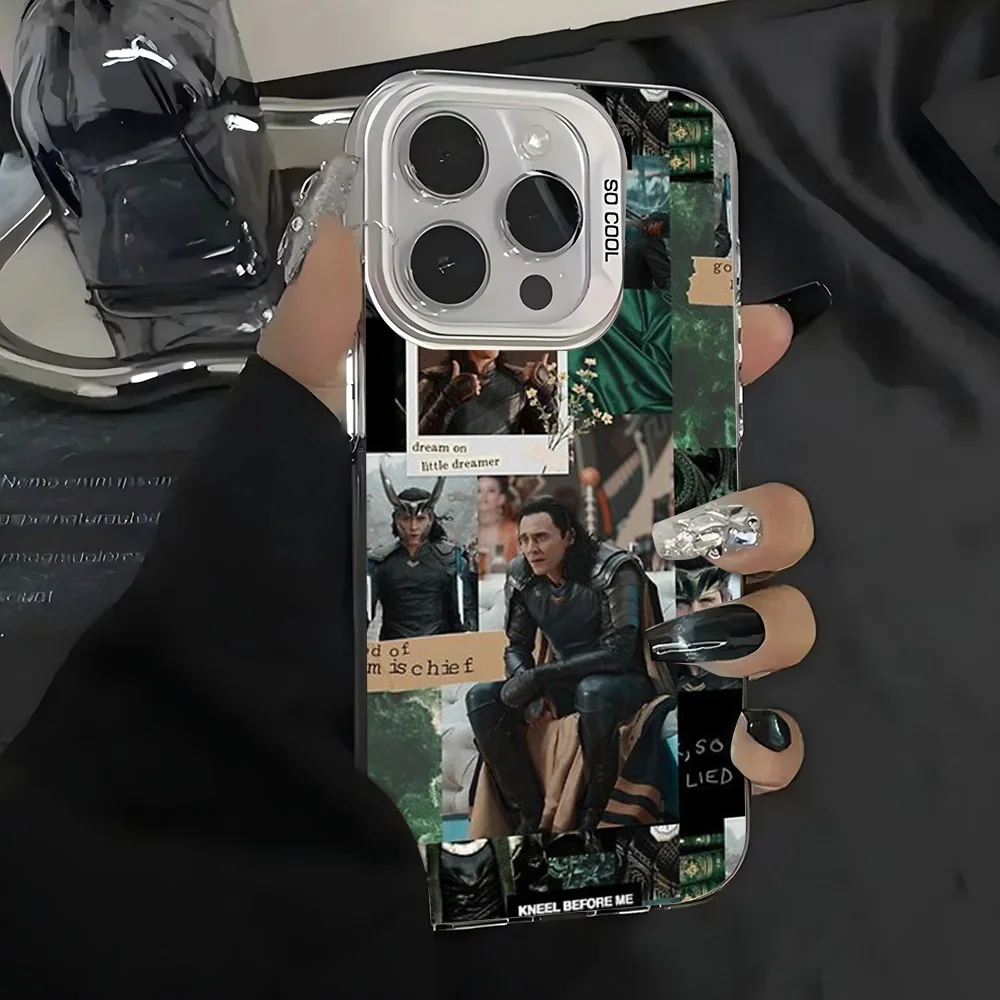 

Эстетический чехол для телефона Loki IMD Color Silver Shell для IPhone 16, 15, 14, 13, 12, 11 Pro Max Plus