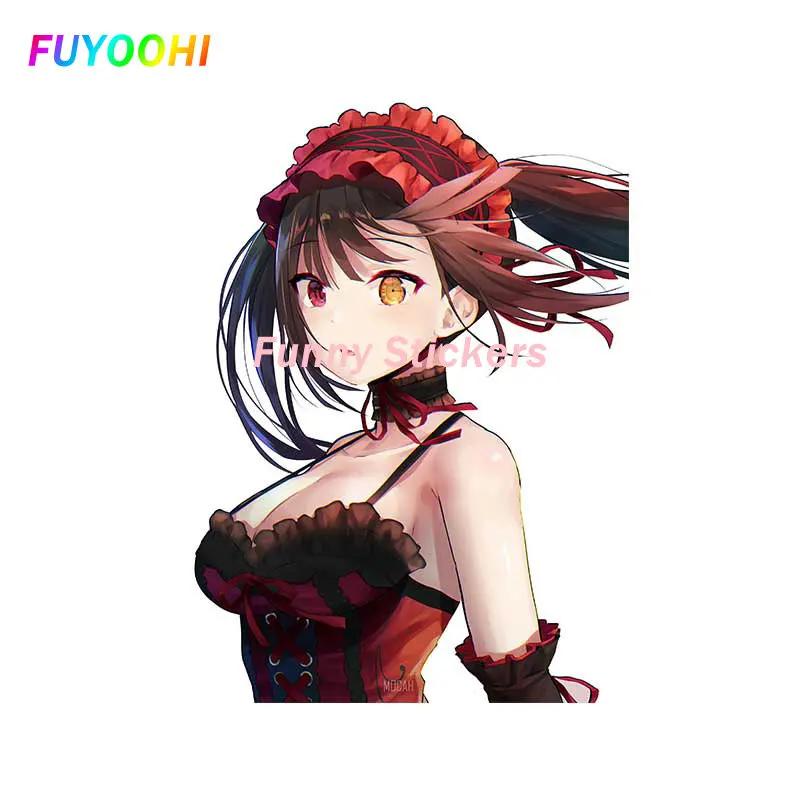 FUYOOHI Play Stickers Tokisaki Kurumi Personality Car Stickers Car Accessories Motorcycle Laptop Vinyl Decals Waterproof