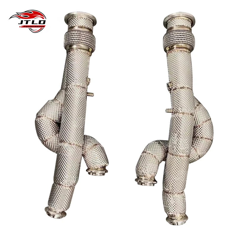 JTLD Factory Directly Sell Custom Exhaust Exhaust Parts Downpipe for Lamborghini LP700 720 750 with Heat Shield