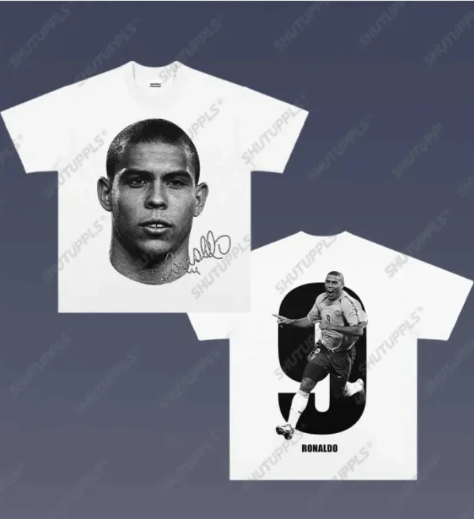 Summer Cristiano Ronaldo Neymar Football Superstar Print  Short-sleeved T-shirt Men Women Clothing Athleisure Oversize Tee