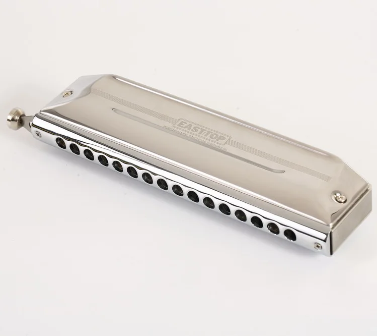 

East Top New Chromatic Titanium Comb Chromatic Harmonica,ETP-16,16hole 64tone Mouth Organ,professional Harmonica for Player,gift