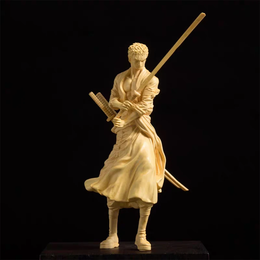 

JW84 -16CM Handsome Man Boxwood Sculpture Feng Shui Wood Carving Anime Characters Collection Ornaments