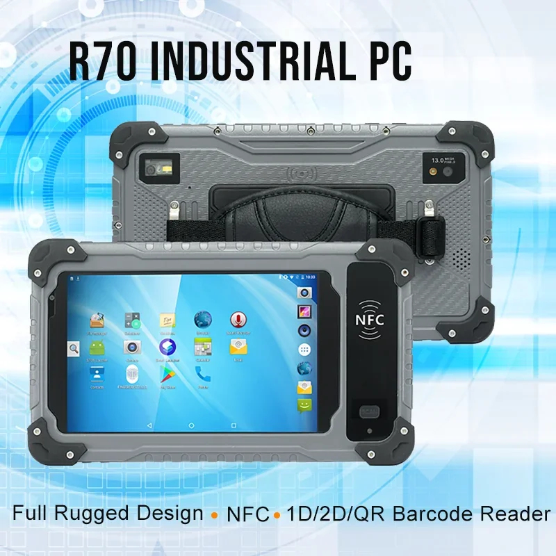 HUGEROCK R70 7'' Rugged Data Collector Tablet Android 13 NFC QR 2D Barcode Scanner Waterproof Drop-Proof Industrial PC 10000mAh