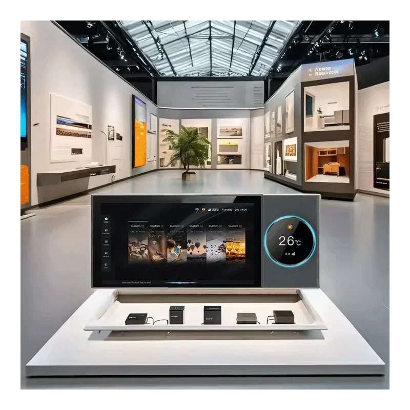 Anjielo TUYA Smart Music التحكم المركزي المضيف 7 بوصة مقبض لوحة المنزل الذكي مع ربط المشهد CE معتمد