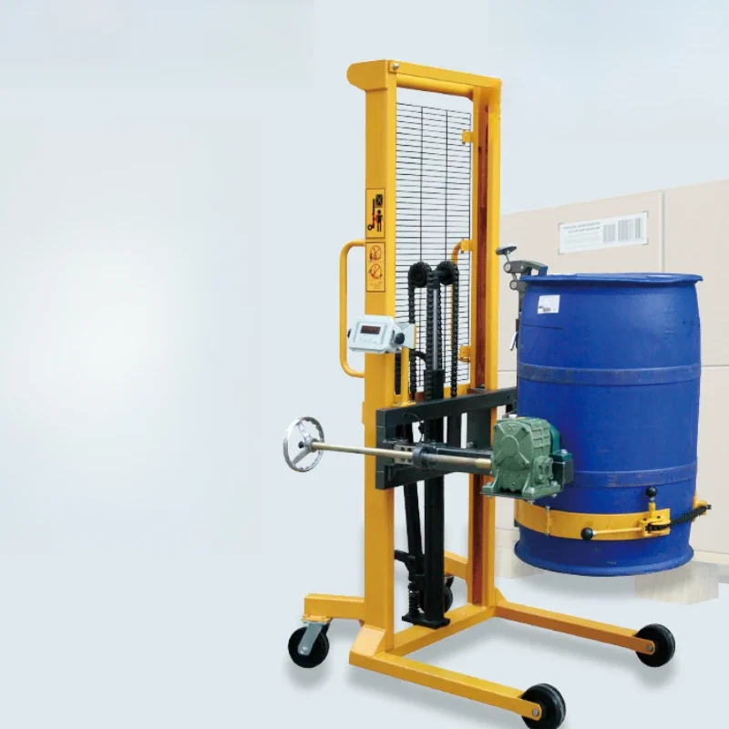 Oil drum lifting and unloading truck, drum loading and unloading , forklift truck, iron drum plastic