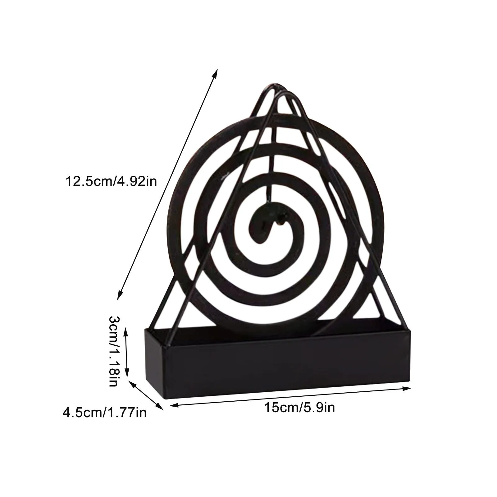 Anti-Scald Mosquito Coil Holder With Tray Creative Wrought Iron Triangular Shape Mosquito Repellent Incense Rack Home Decor Tool