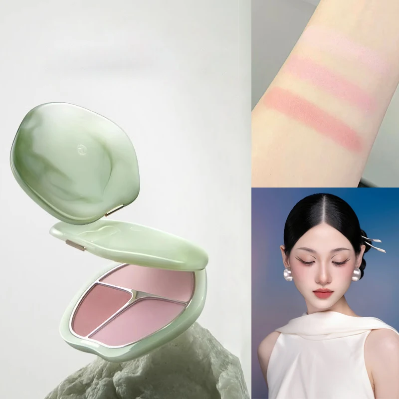 

TIMAGE 3 Color Blush Palette Highlighter Contour 3 in 1 Long Lasting Waterproof Matte Natural Glow Professional Makeup Kit