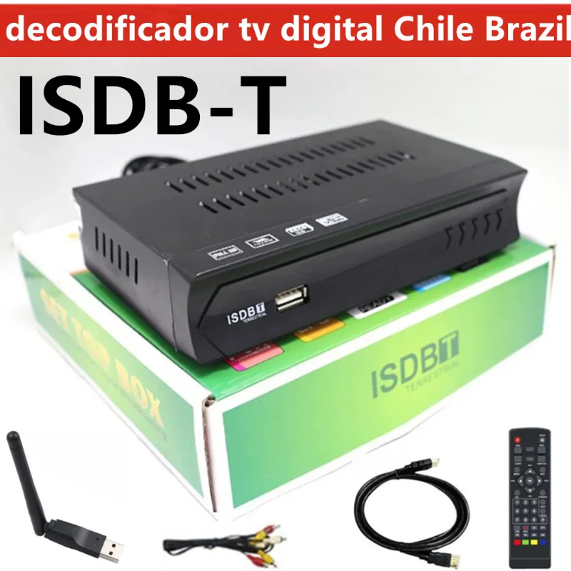 Brasil chile ISDB-T set top box terrestre hd digital tv decodificador fta 1080p transmissão de vídeo receptor tv sintonizador tv box