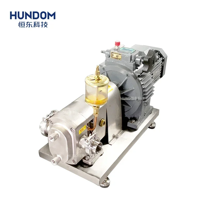 HUNDOM Fruit Jam Syrup Double Vane Rotor Lobe Pump Sanitary High Quality Chilli Paste Butterfly Rotor Pump