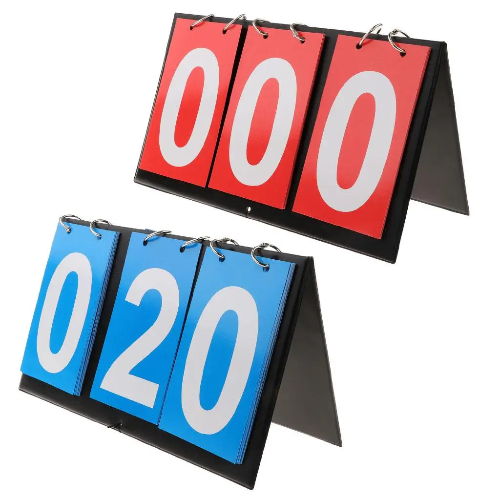 

3 Digit Durable Flip Scoreboard Cards for Basketball, Table