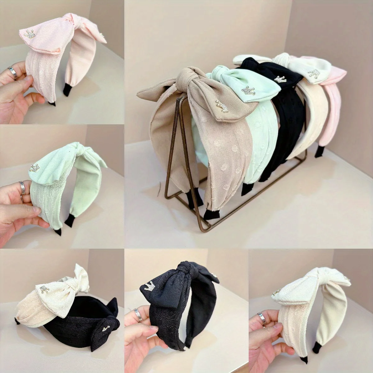 

Bow Hairband Wide Camellia Decor Non-Slip Grip Elegant Design for Women Girls Daily Casual Hair Accessories Headwear