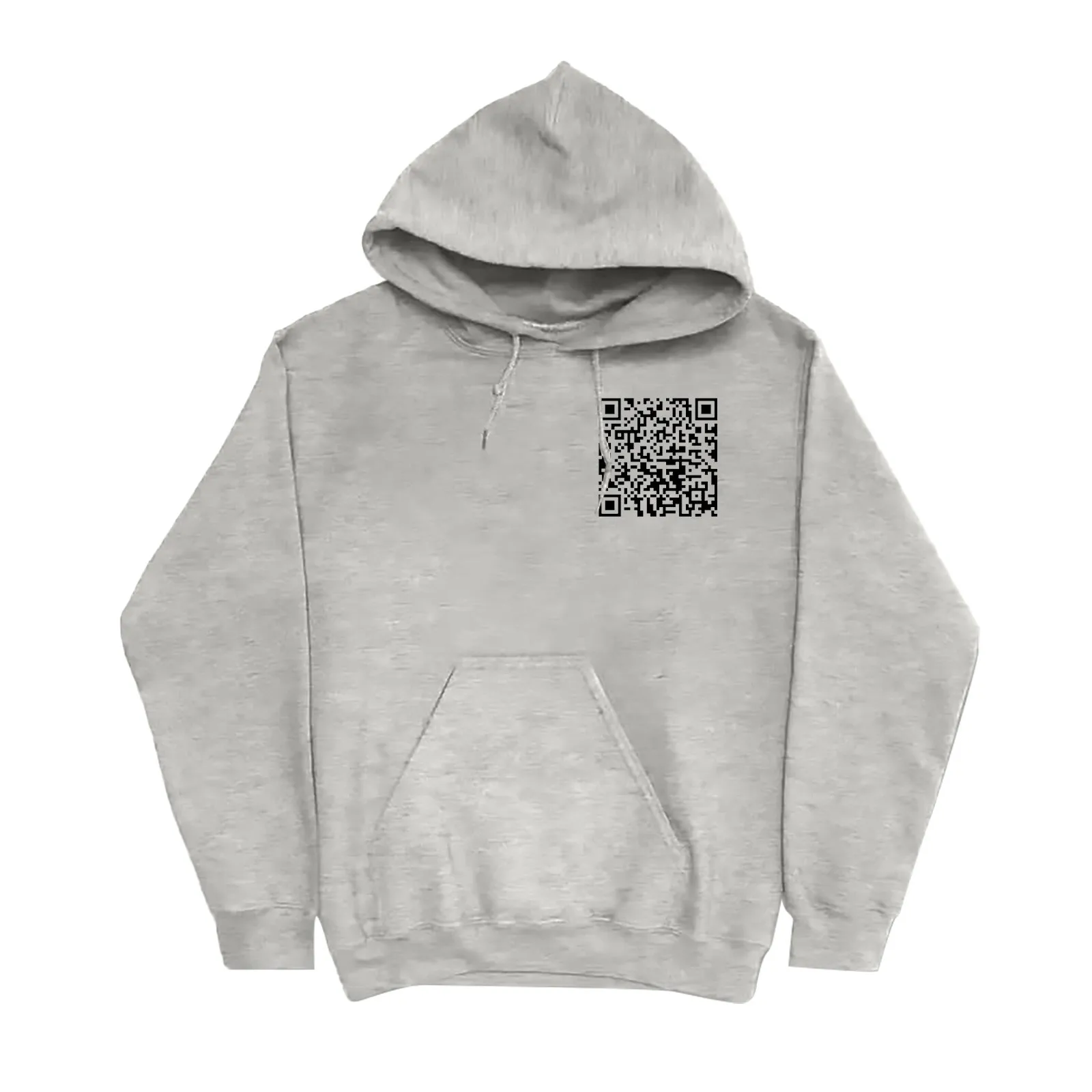 Funny Qr Code Hoodies Women Men Rick Roll Qr Print Hooded Front Pocket Sweatshirt 2024 Fashion Comfort Causal Solid Pullover Top