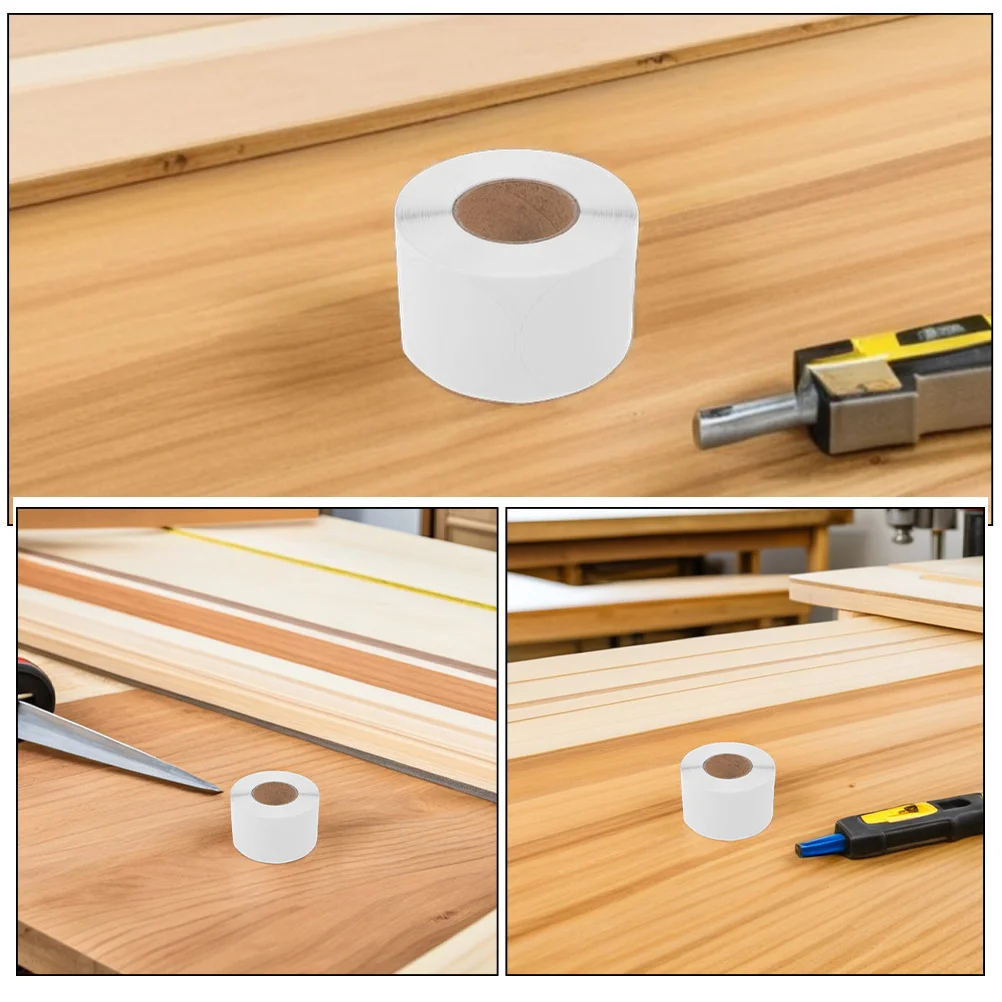 500Pcs Self Adhesive Labels Round Stickers White Coding Dot Blank Removable Writable for Organizing Jars Bottles Packaging