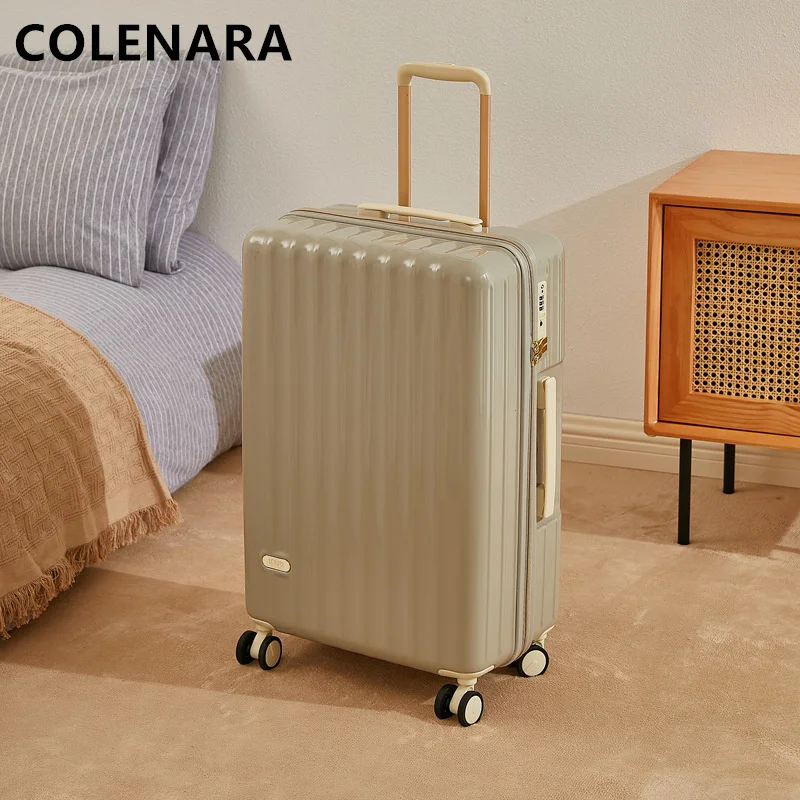 Colenara Nieuwe Bagage Heren Gouden Trolley Koffer Dames Stille Waterdichte Grote Capaciteit Universele Rollende Koffer