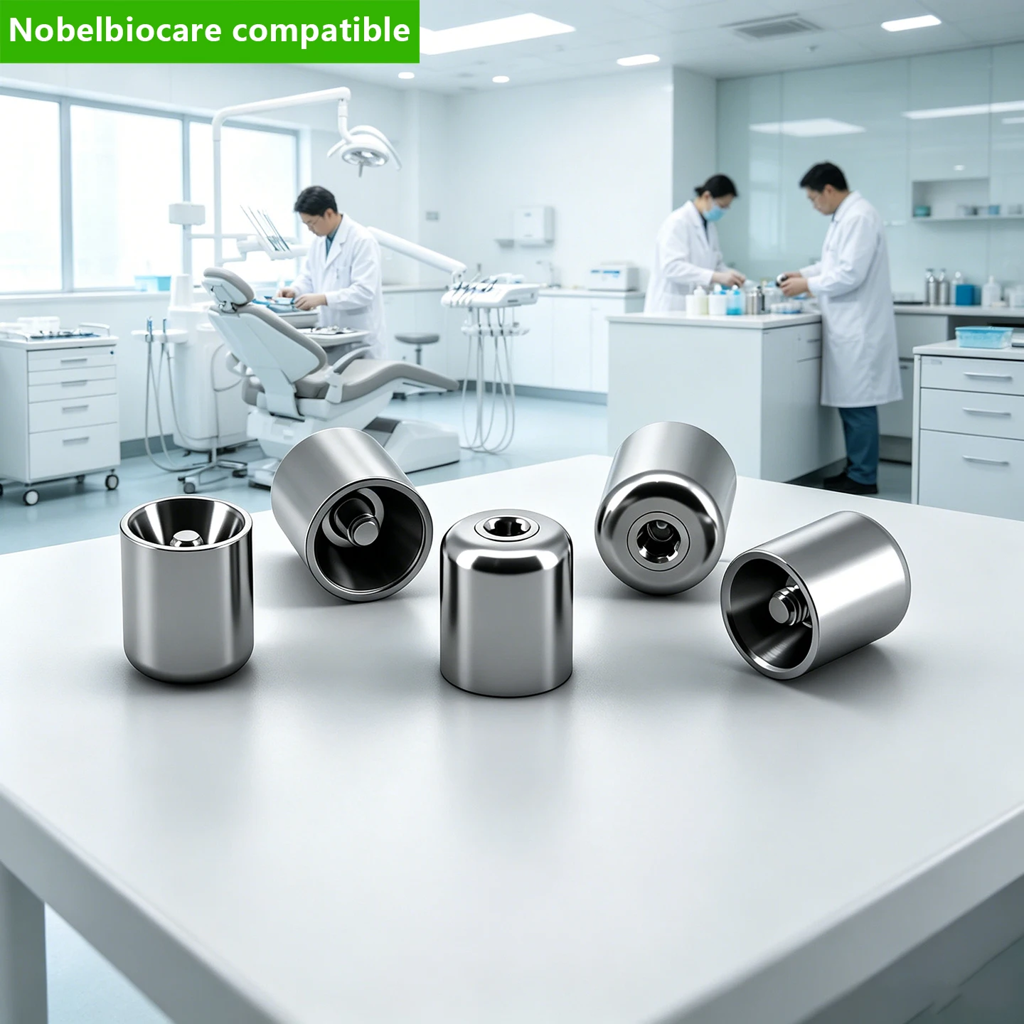 Nobel Biocare Compatible Ti-Comfort Multi Unit Healing Cap Titanium Prosthetic Lab Component Screw Retained OEM Factory Direct