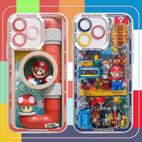 Fun M-Mario Blocks Cool Phone Case For Samsung Galaxy S25 Edge S23 S22 S21 S24 Ultra Plus FE A56 A26 A36 5G A16 A06 4G A17 A07