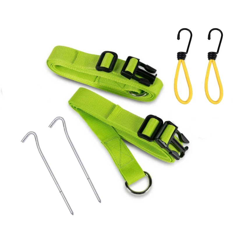 

For Kampa Dometic Storm Straps Awning Tie Down Kit Caravan Motorhome Green