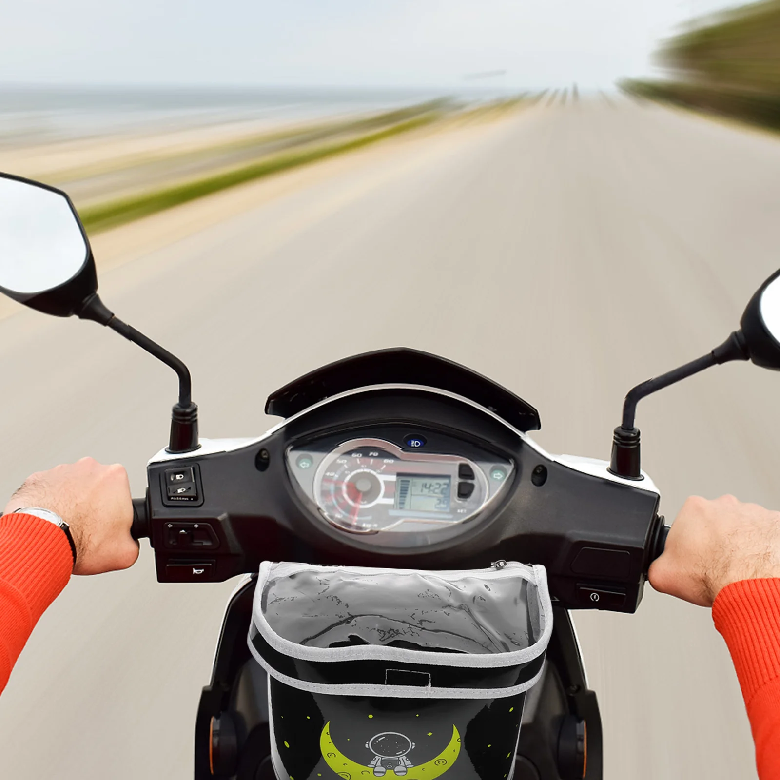 

Electric Scooter Waterproof Front Bag Large Capacity Bike Handlebar Bag Phone Wallet Organizer Pouch Electric Scooter Basket
