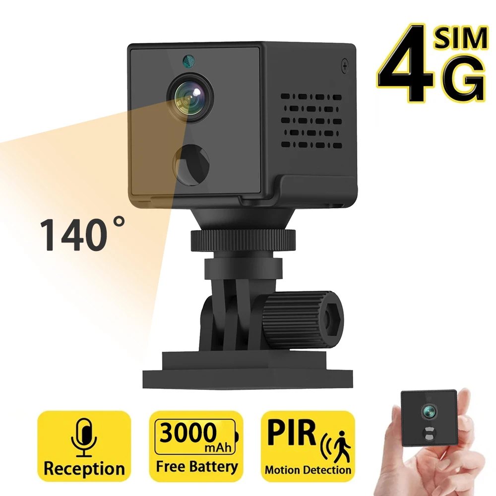 5MP 4G SIM Card Mini Camera Built-in 3000mAh Battery PIR Human Detection WIFI Security Surveillance IP Camera OKAM PRO