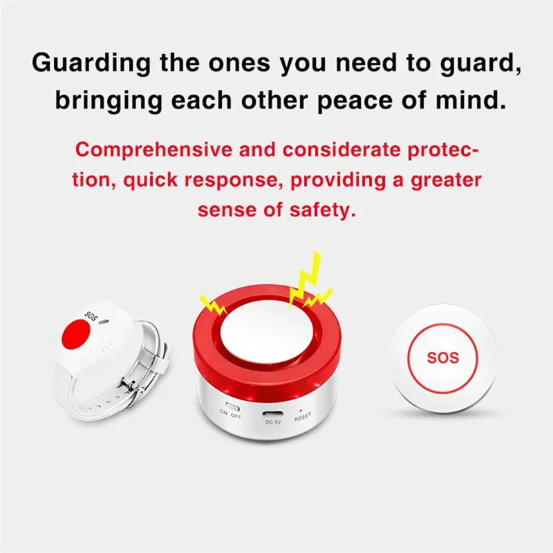 FORW-Wifi Panic Button For Elderly Senior Emergency Fall Alert Devices SOS Life Caregiver Pager Tuya APP Notification